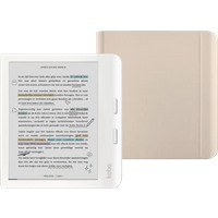 Kobo Libra Colour Wit + Sleep Cover Beige