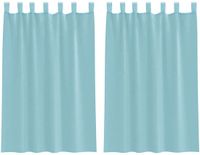 vidaXL Gordijnen voile met lussen 2 st 140x175 cm turkoois