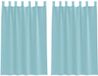 vidaXL Gordijnen voile met lussen 2 st 140x175 cm turkoois