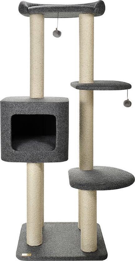 SPIRE-PETS Katten Krabpaal - Grijs - 50 x 50 x140 cm grijs