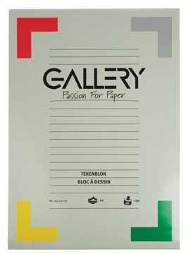 Gallery tekenblok 190 g/m² extra zwaar houtvrij papier 20 blad ft 29,7 x 42 cm A3