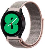 By Qubix Qubix Sport Loop nylon bandje - Zand roze - geschikt voor Huawei Watch GT 6 / GT 7 / GT 6 pro / GT 7 pro - 46mm
