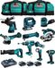MAKITA Set MK1002 (DHP481 + DHR243 + DGA504 + DTD152 + DJV182 + DSS610 + DJR186 + DBO180 + DTM51 + DML802 + 3x 5,0Ah accu's + DC18RD lader + 2x LXT600 tas)