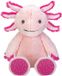 Wild Republic Pluche Axolotl knuffel - 35 cm - roze - salamander - zittend - speelgoed knuffeldieren