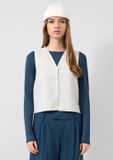 Q/S designed by - Dames bodywarmer - Maat S - Vrouwen - Creme - Polyester