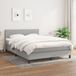 Maison Exclusive - Lit boxspring avec matelas, gris clair, 140 x 200 cm, textile