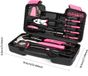 OEM Ningbo Hyri Co., Ltd. Handgereedschap - Roze - 39 Pcs - Multifunctioneel - Inclusief Meetlint