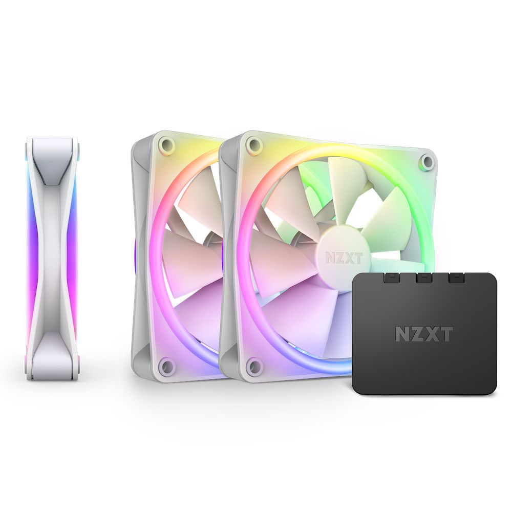 NZXT F120 RGB Duo - Triple Pack - White - 120mm Case Fan