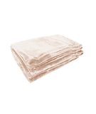 Microvezel Poyet Motte Microvezel deken 180 x 220 cm Beige met pluche gevoel