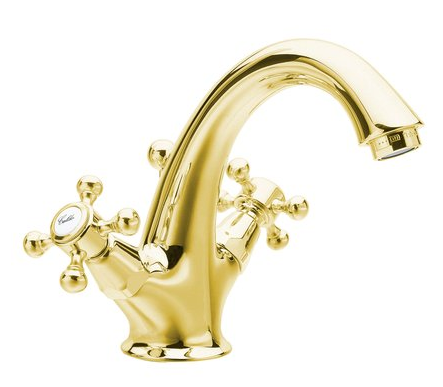 Reitano Antea Hoge Wastafelmengkraan Goud - Inclusief Pop-up Waste