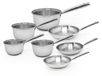 Fackelmann Rhona Lot de 4 casseroles 16/18/20/22 cm et 3 poêles 20/24/28 cm en acier inoxydable