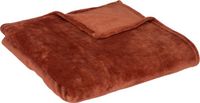 Atmosphera Fleece Deken/Fleeceplaid - Terracotta - 130 x 180 cm - Polyester