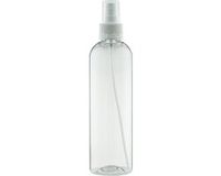 Merkloos Lege Plastic Fles 250 ml PET Tall Boston 24 - transparant - met witte verstuiver dop – set van 5 stuks - navulbaar - leeg