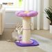 Merkloos / Sans marque Flower Cat Scratching Post with Removable Flower Bed, Spring Ball, Indoor Scratcher with Super Thick Post, Basket & Litter Box