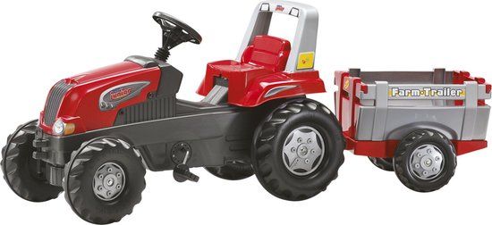 rolly toys RollyJunior RT met RollyFarm Trailer 800261 - Rood