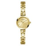 Guess Dames Horloge GW0549L2 Staal met Geelgouden Plating Quartz met Geelgouden Wijzerplaat en Zirkonia 34mm