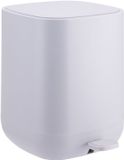 Relaxdays Pedaalemmer van mat kunststof met deksel, 9 liter, met automatische sluiting, donkergrijs