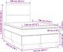 vidaXL Boxspring met matras stof donkerbruin 120x190 cm