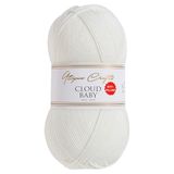 Utopia Crafts Cloud Baby Anti-pilling garen van acryl, zacht, hypoallergeen, voor breien en haken, 100 g (wit)