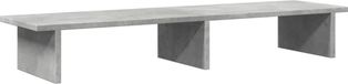 vidaXL Monitorstandaard 100x27x15 cm bewerkt hout betongrijs
