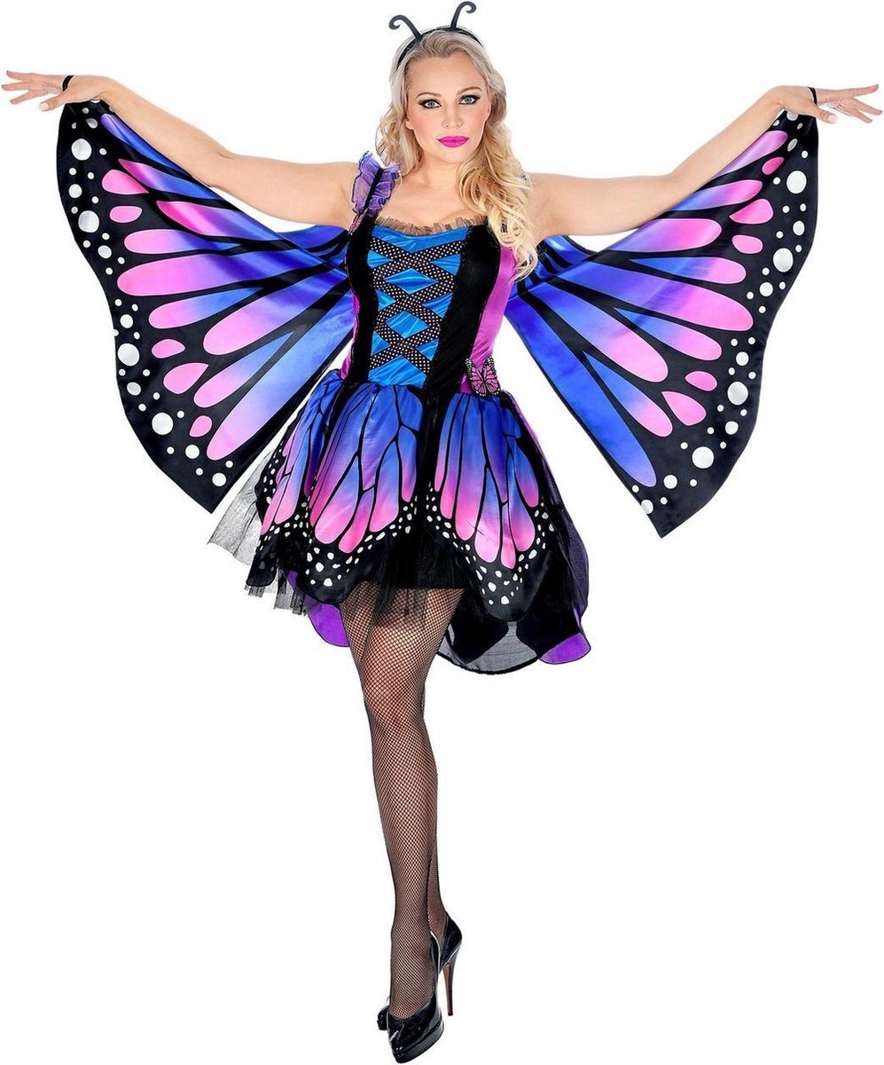 Widmann Vlinder Kostuum | Prachtige Paars Roze Vlinder | Vrouw | Large | Carnaval kostuum | Verkleedkleding