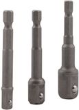 topgear HBM 3 Delige Bit - Dop Adapterset met HEX Aansluiting