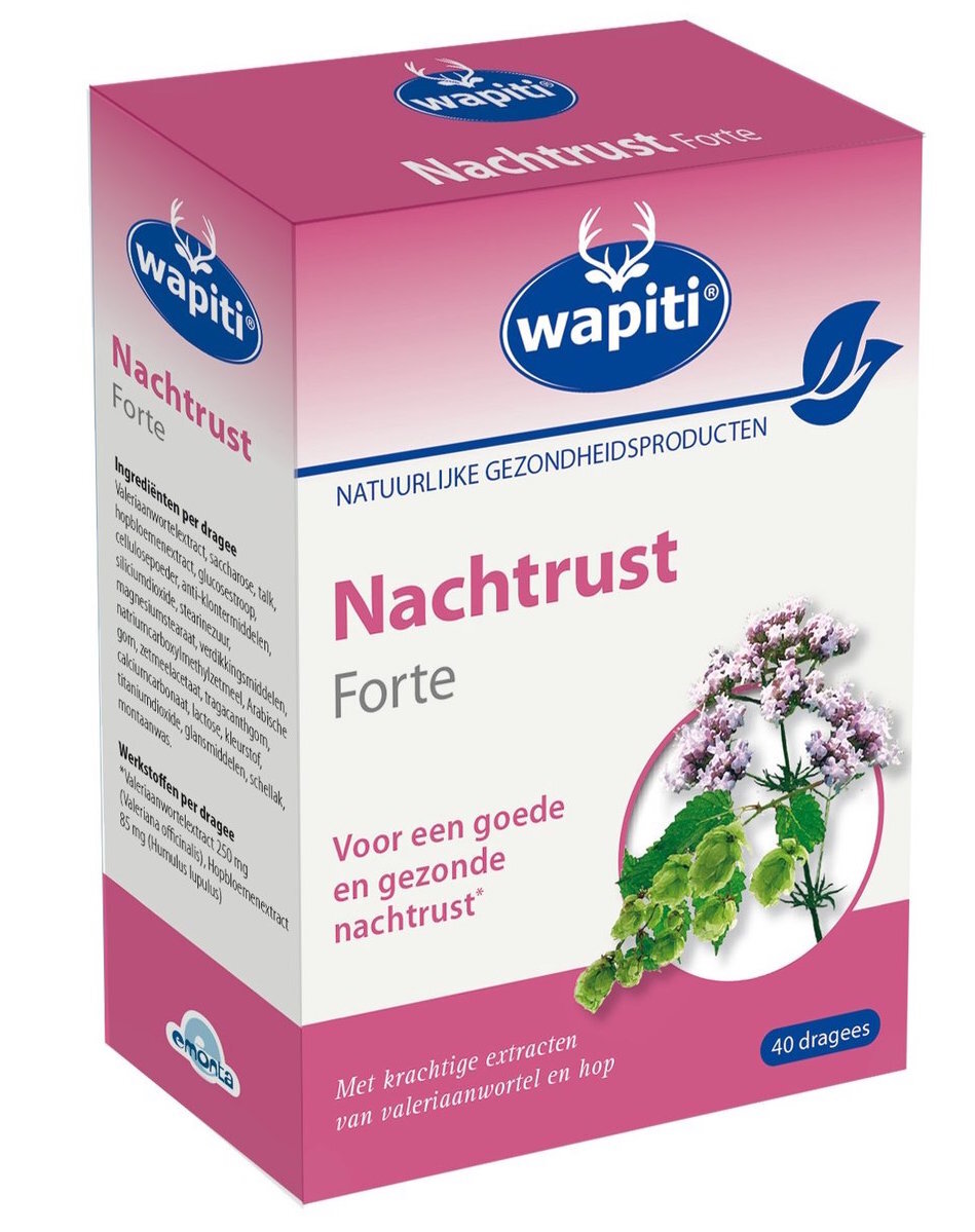 Wapiti Nachtrust Forte Dragees 40st