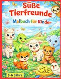 Süße Tierfreunde – Malbuch für Kinder