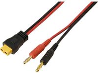 TRU COMPONENTS Banaanstekker 4 mm op XT60-kabel, rood/zwart 2 m TC-13619304