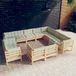 Maison Exclusive Ensemble de jardin pour 12 personnes, avec coussins de couleur crème, en bois de pin massif