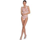 Erotisch Passion - Woman Bs086 White Bodystocking One Size