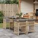 Prolenta Maison Exclusive - Tuinset voor buiten, 5-delig, met kussens, mix van beige kleur, gemaakt van polyrotan