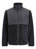 JACK & JONES Fleece jas 'JJEMarvin' antraciet / zwart
