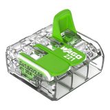WAGO Green Range 30 stuks 3-aderige klemmen I tot 6 mm² I 3-aderige aansluitklem met steekhendels voor alle geleidertypes I 221-623