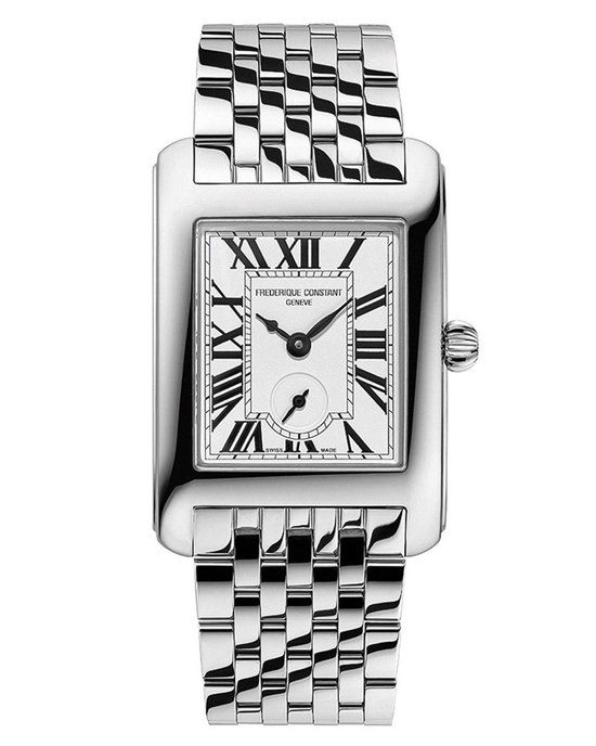 Frédérique Constant Carrée Small Seconds FC-235S2C6B Women's Watch - Steel - Silver - Ø 31 mm