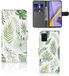 B2Ctelecom Samsung Galaxy A51 Hoesje Leaves Book Case Kunstleer TPU Bladeren Natuur