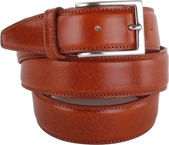 Profuomo Leren Riem Cognac - Maat 90 - Heren - Riem formeel