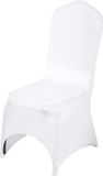 VEVOR 50 Pcs White Chair Covers Polyester Spandex Chair Cover Stretch Slipcovers for Wedding Party Dining Banquet Chair Decoration Covers