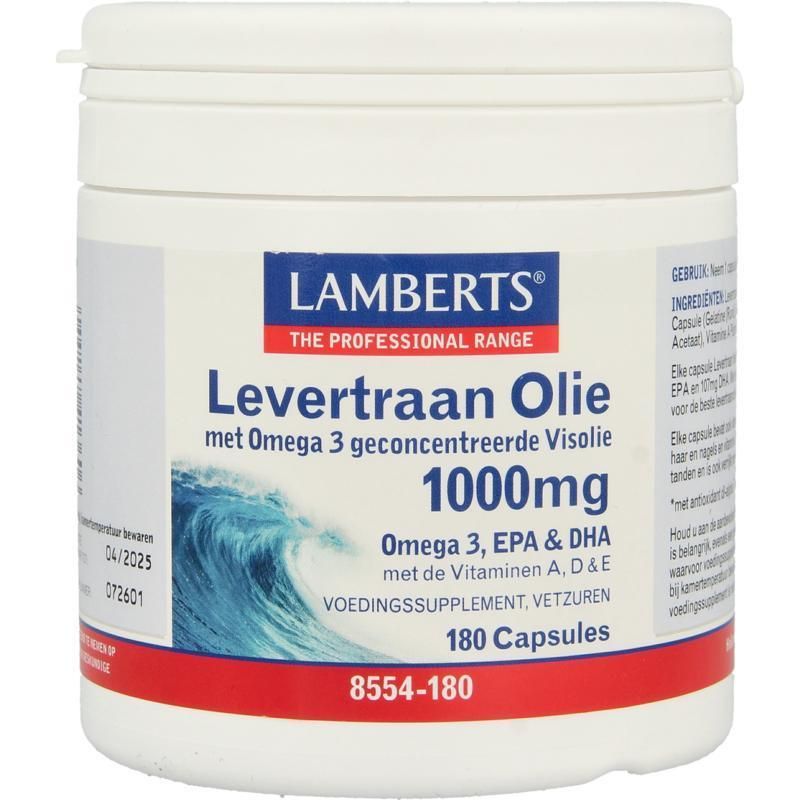 Levertraanolie 1000mg 180 Capsules