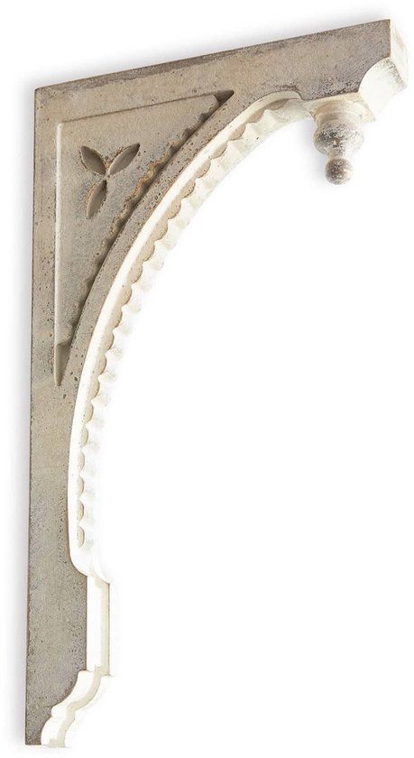 Loberon Wandornament set van 2 Bizue antiekwit