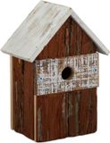 Merkloos / Sans marque Relaxdays decoratie vogelhuisje - vogelhuis hout - decoratieve nestkast - tuindecoratie