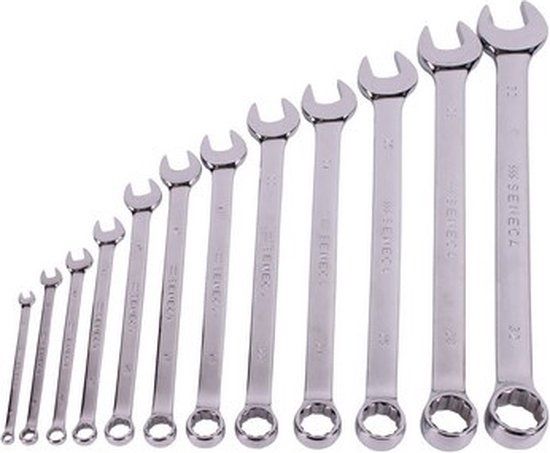 Seneca Bol Steek/ringsleutel lang type 19mm professioneel