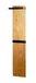 HAKU Wandkapstok eiken, zwart, Massief hout, metaal - Maat: B 35 cm x H 175 cm x D 25 cm, Stijl: Modern