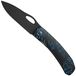 WE Knife WE23096B-2 Inmate, Black Stonewashed CPM 20CV, Black Titanium, Blue Raindrop Pattern Zakmes, Jerad Neeve Design