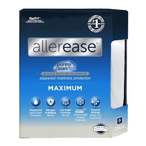 AllerEase Waterdichte matrasbeschermer, kingsize matrashoes met ritssluiting