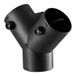 VEVOR Dieselverwarmingsconnector (75 mm) Aansluitaccessoire voor dieselverwarmingskanalen, Y-vormige 3-weg ontluchtingsconnectoren met 2 90° draaibare kleppen, aansluitpoort voor 2/5/8 kW dieselverwarming