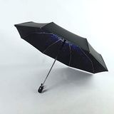 Kabinga Parasol04 Automatische parasol, voorkomt uv-stralen, zonwering, aluminium, zwart, L