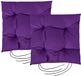 Unyqoos® Coussin d'assise violet confortable pour intérieur et extérieur avec antidérapant et sangles de sécurité