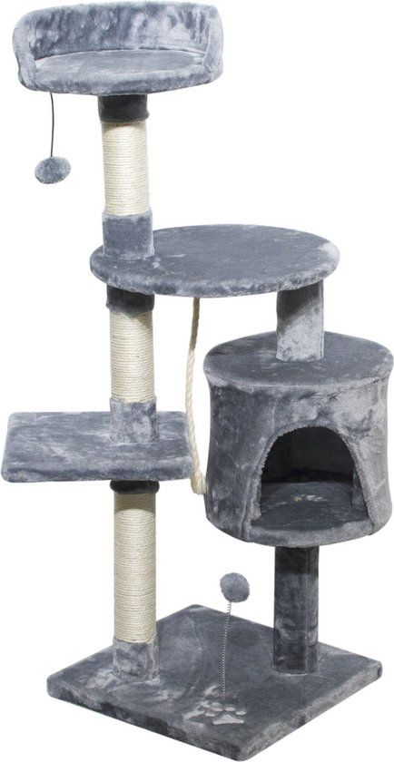 Adori Krabpaal Indy - 40x40x112 cm - Lichtgrijs/Wit