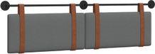 vidaXL Hangend Hoofdbord Donkergrijs PU Antiek